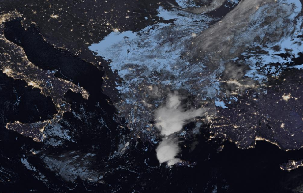 Τελευταία δορυφορική εικόνα νεφοκάλυψης