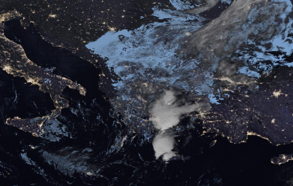 Τελευταία δορυφορική εικόνα νεφοκάλυψης