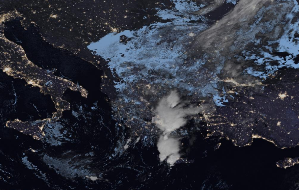 Τελευταία δορυφορική εικόνα νεφοκάλυψης