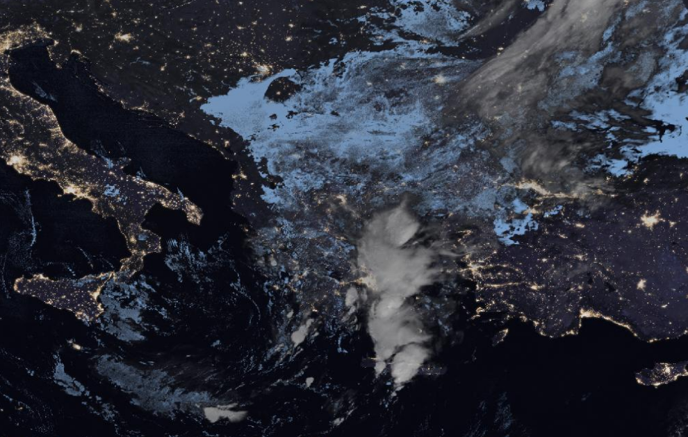 Τελευταία δορυφορική εικόνα νεφοκάλυψης