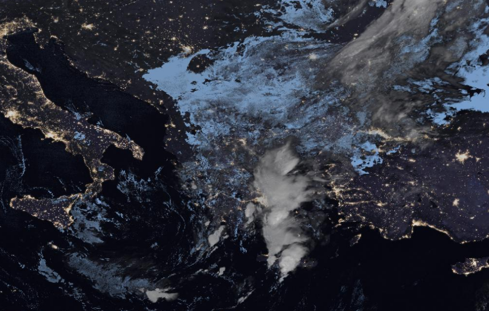 Τελευταία δορυφορική εικόνα νεφοκάλυψης