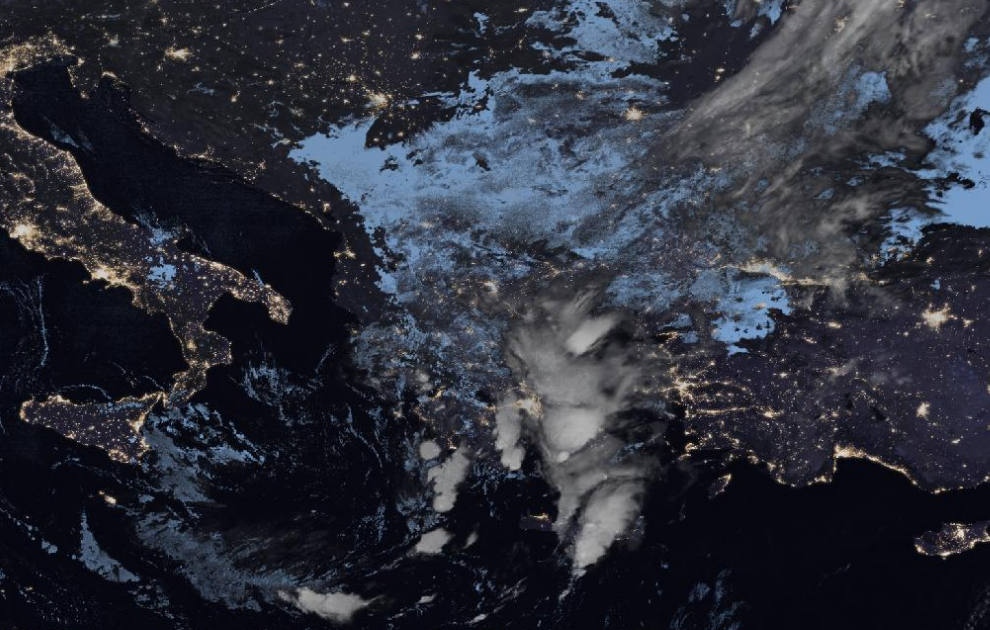 Τελευταία δορυφορική εικόνα νεφοκάλυψης