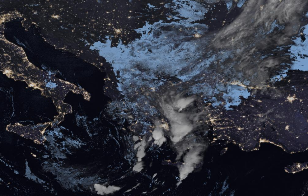 Τελευταία δορυφορική εικόνα νεφοκάλυψης