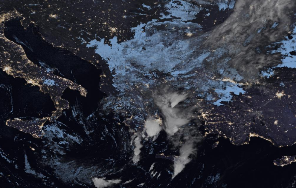 Τελευταία δορυφορική εικόνα νεφοκάλυψης