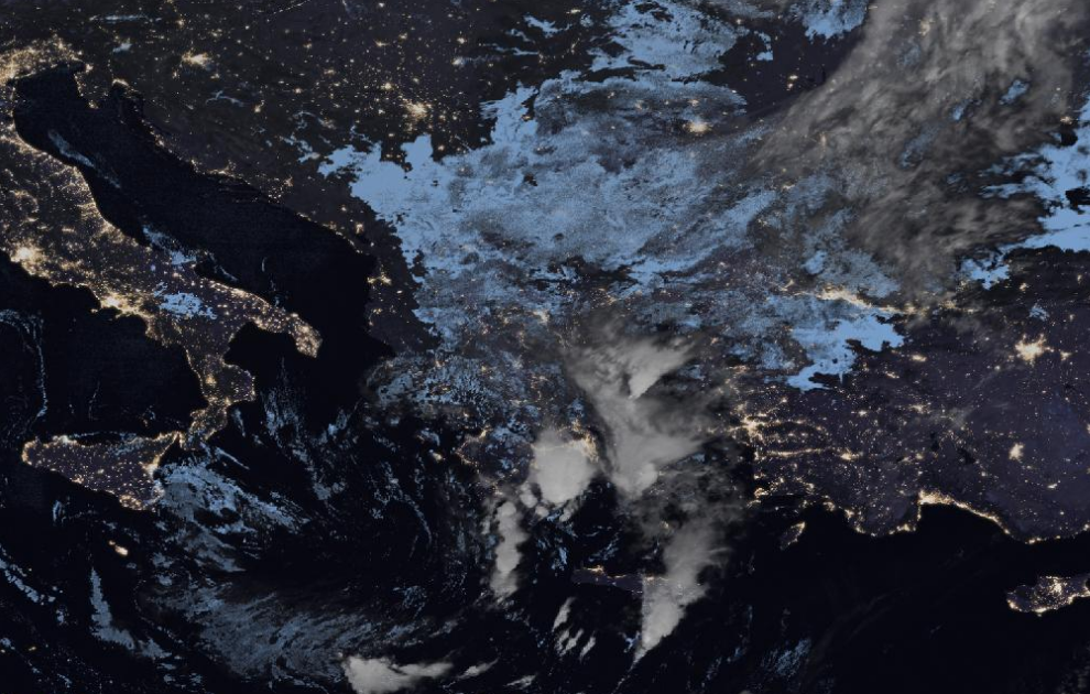 Τελευταία δορυφορική εικόνα νεφοκάλυψης