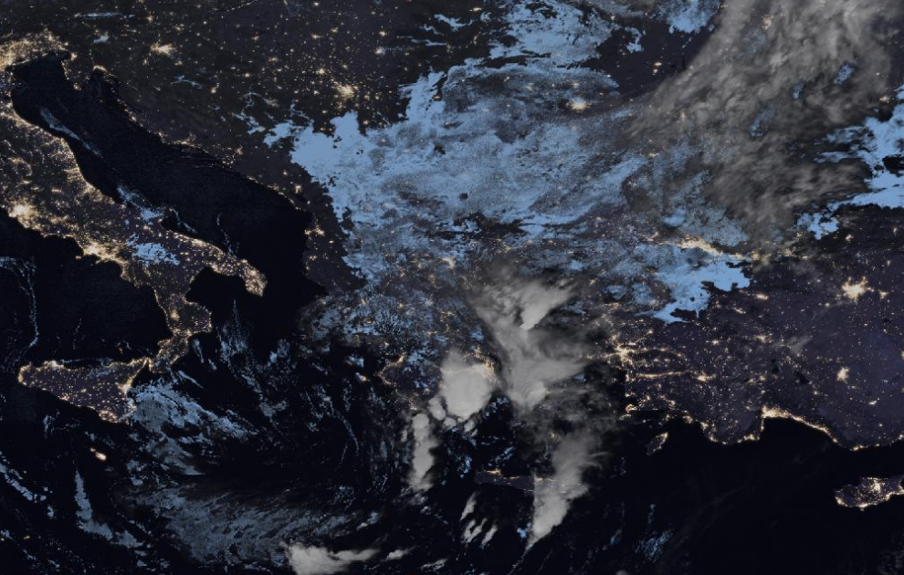 Τελευταία δορυφορική εικόνα νεφοκάλυψης