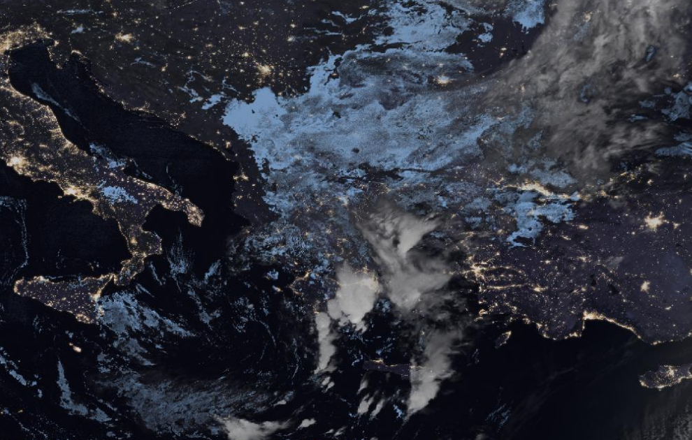 Τελευταία δορυφορική εικόνα νεφοκάλυψης