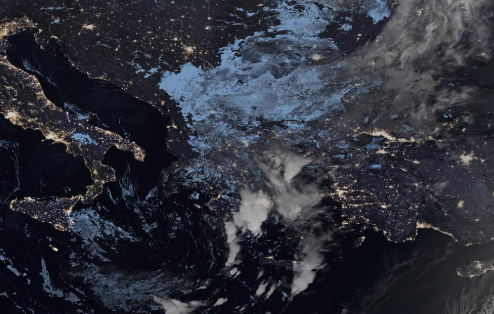 Τελευταία δορυφορική εικόνα νεφοκάλυψης