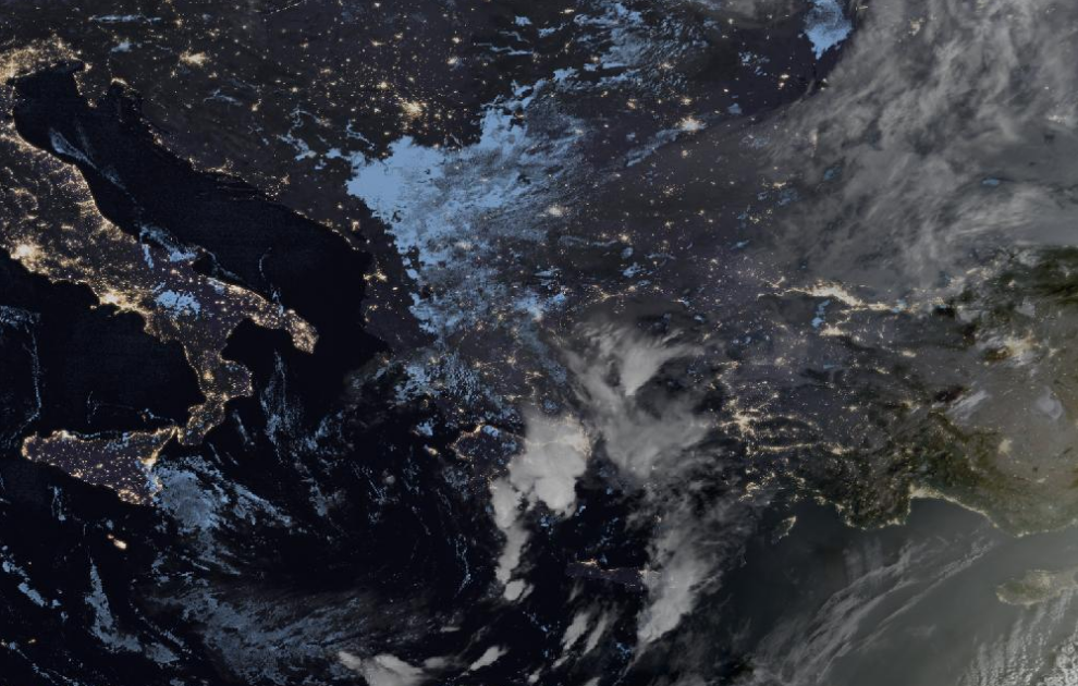 Τελευταία δορυφορική εικόνα νεφοκάλυψης