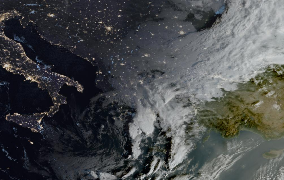 Τελευταία δορυφορική εικόνα νεφοκάλυψης