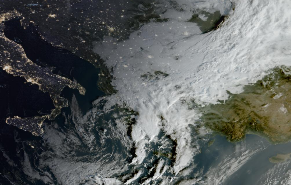 Τελευταία δορυφορική εικόνα νεφοκάλυψης