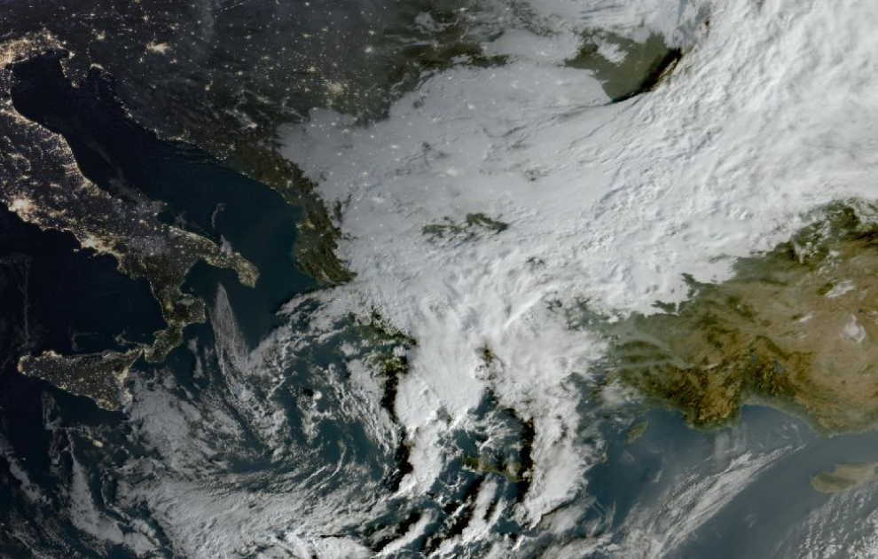 Τελευταία δορυφορική εικόνα νεφοκάλυψης