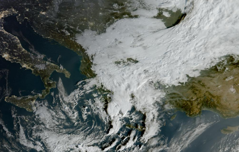 Τελευταία δορυφορική εικόνα νεφοκάλυψης