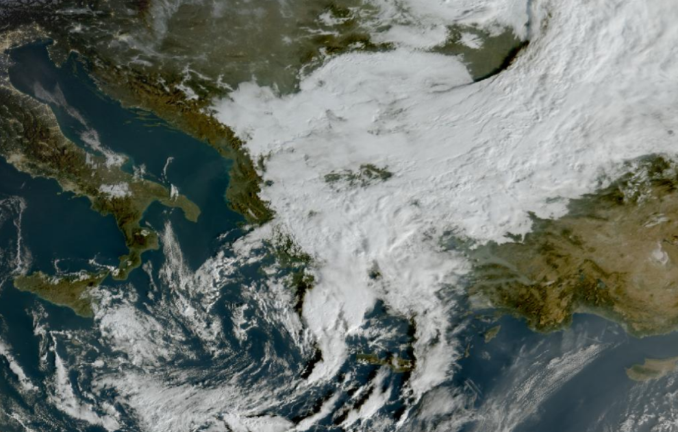 Τελευταία δορυφορική εικόνα νεφοκάλυψης