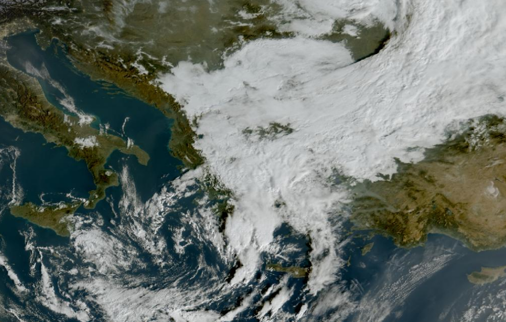 Τελευταία δορυφορική εικόνα νεφοκάλυψης