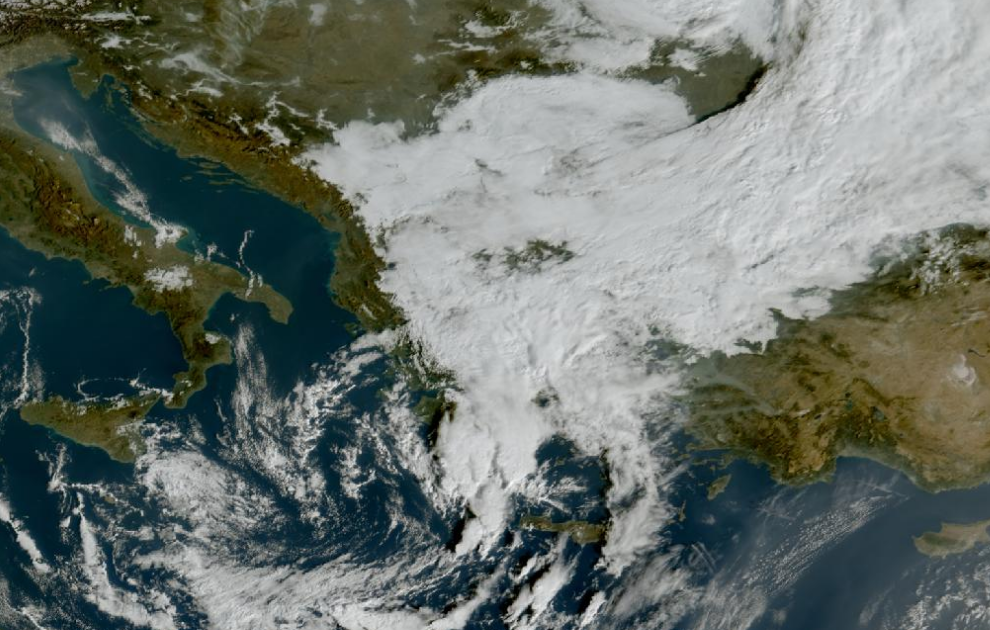 Τελευταία δορυφορική εικόνα νεφοκάλυψης