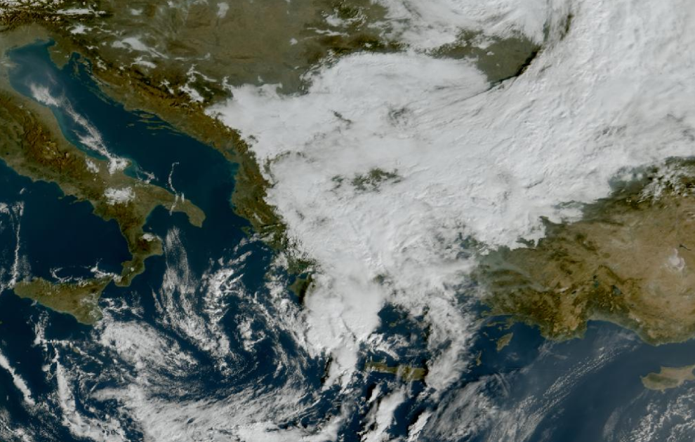 Τελευταία δορυφορική εικόνα νεφοκάλυψης