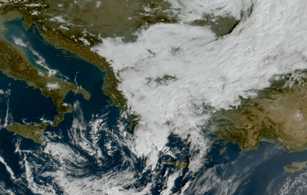 Τελευταία δορυφορική εικόνα νεφοκάλυψης