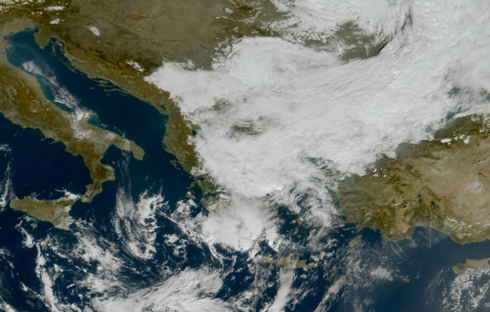 Τελευταία δορυφορική εικόνα νεφοκάλυψης