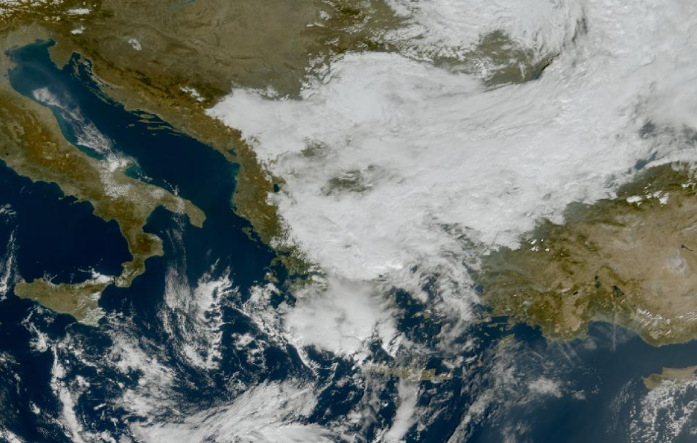 Τελευταία δορυφορική εικόνα νεφοκάλυψης