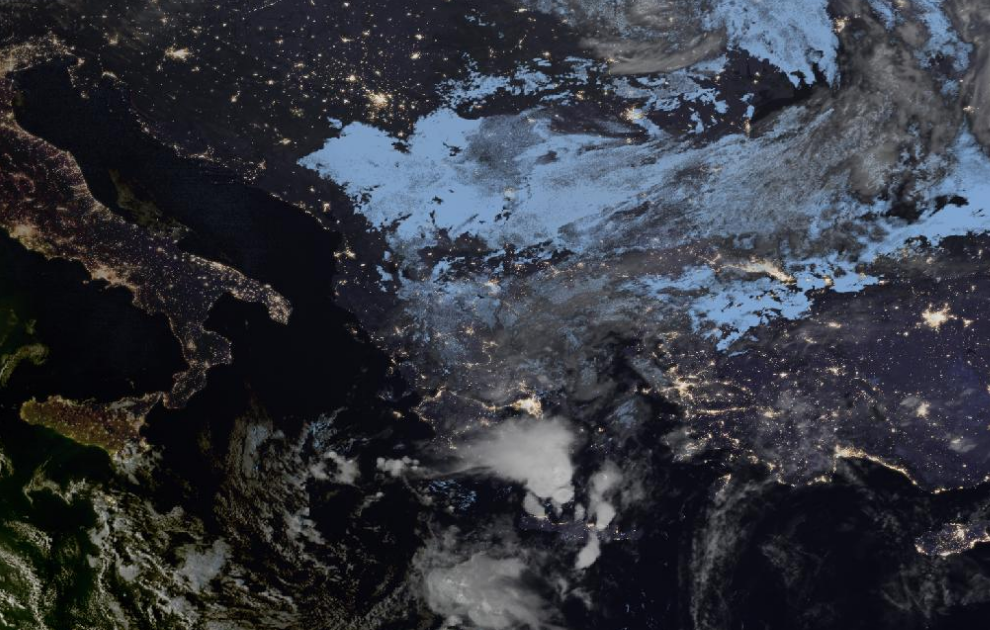 Τελευταία δορυφορική εικόνα νεφοκάλυψης