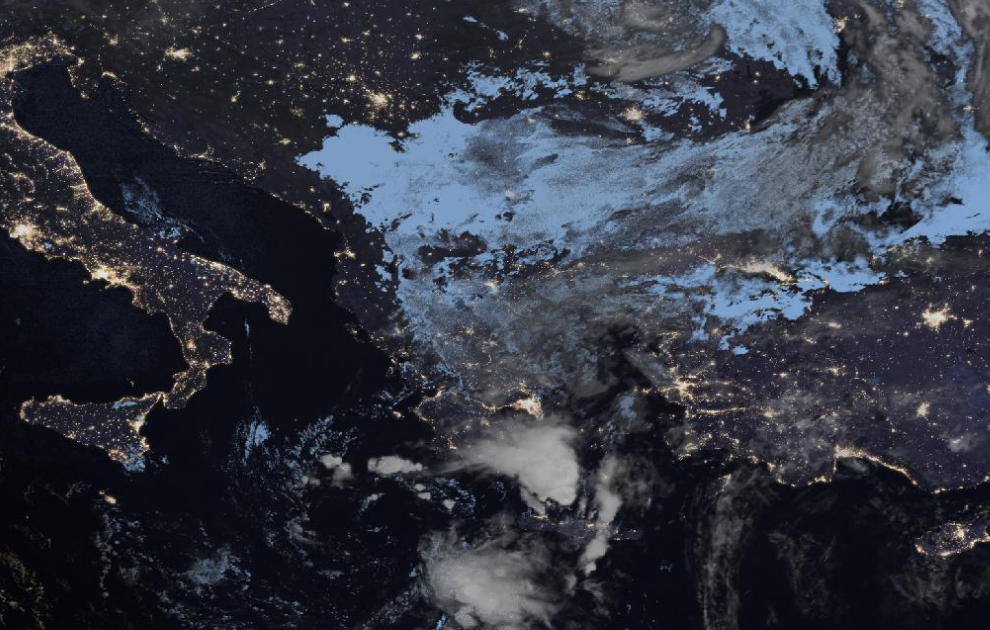 Τελευταία δορυφορική εικόνα νεφοκάλυψης