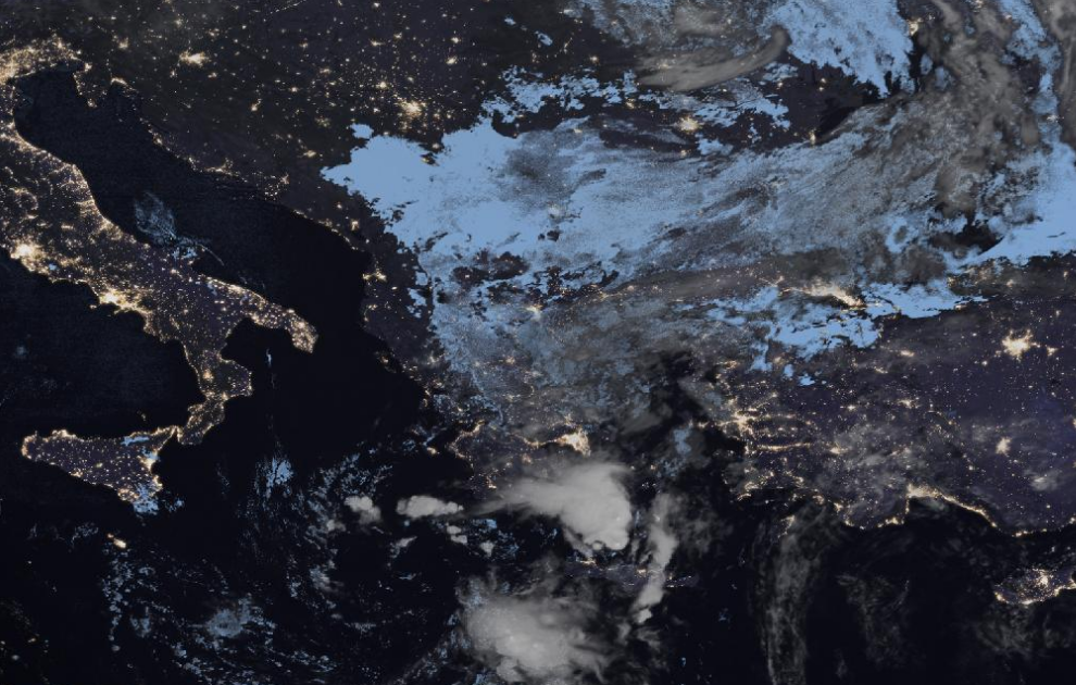 Τελευταία δορυφορική εικόνα νεφοκάλυψης