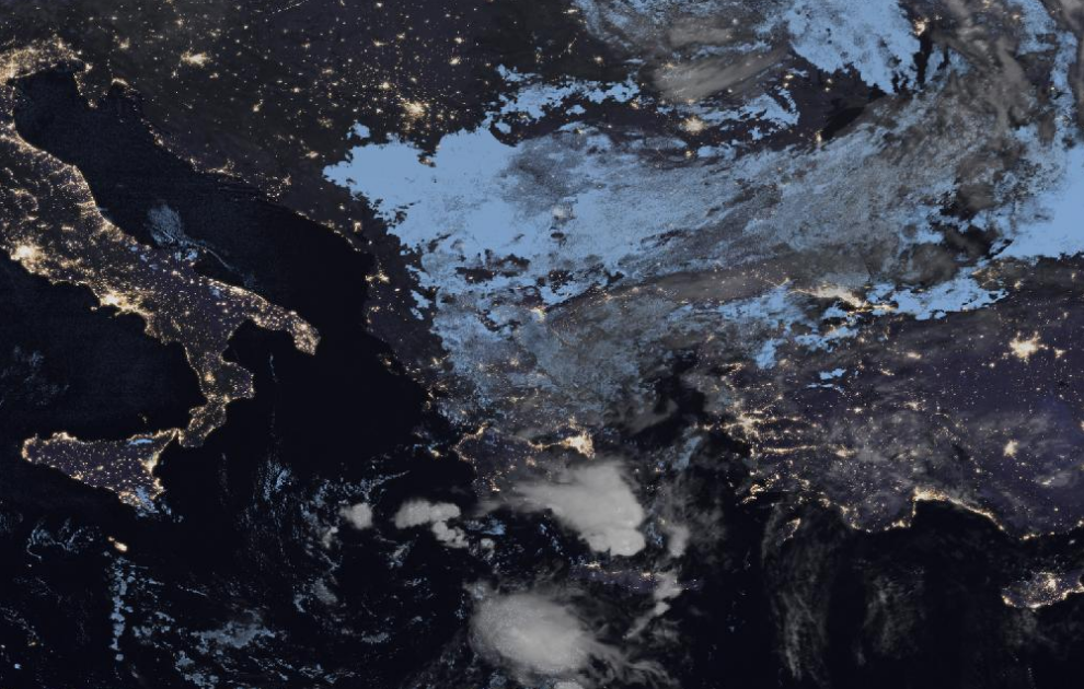 Τελευταία δορυφορική εικόνα νεφοκάλυψης