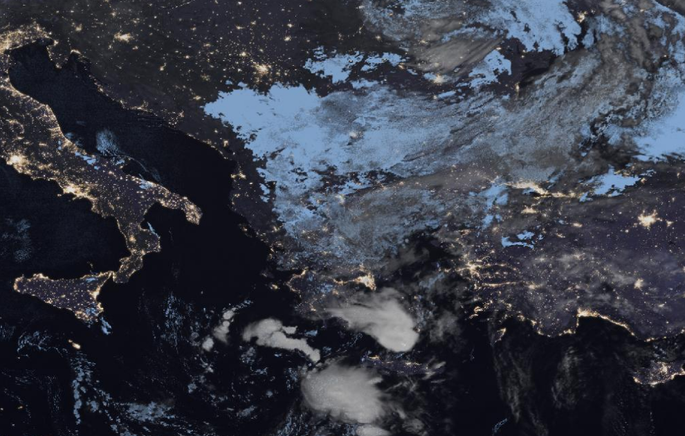 Τελευταία δορυφορική εικόνα νεφοκάλυψης