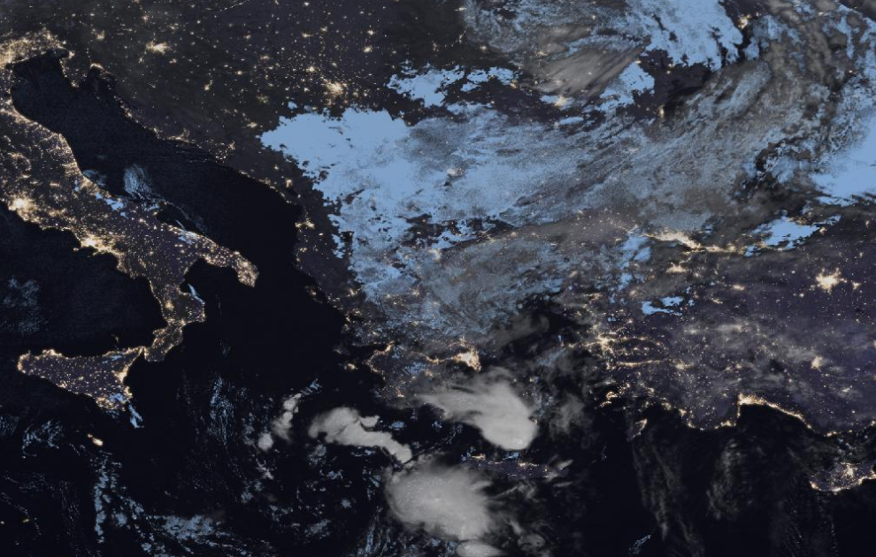 Τελευταία δορυφορική εικόνα νεφοκάλυψης