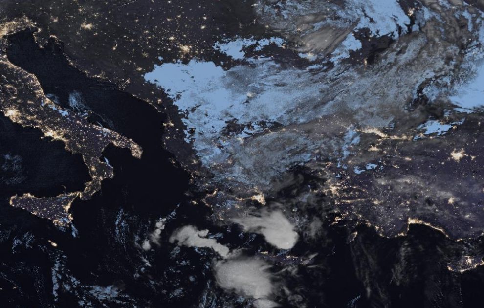 Τελευταία δορυφορική εικόνα νεφοκάλυψης