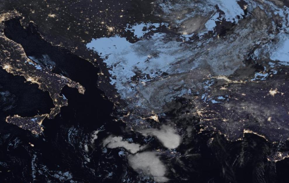 Τελευταία δορυφορική εικόνα νεφοκάλυψης