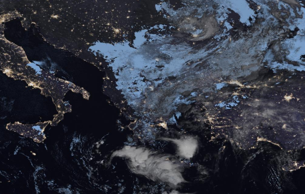 Τελευταία δορυφορική εικόνα νεφοκάλυψης