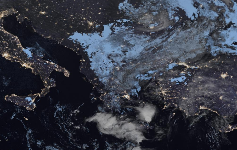 Τελευταία δορυφορική εικόνα νεφοκάλυψης