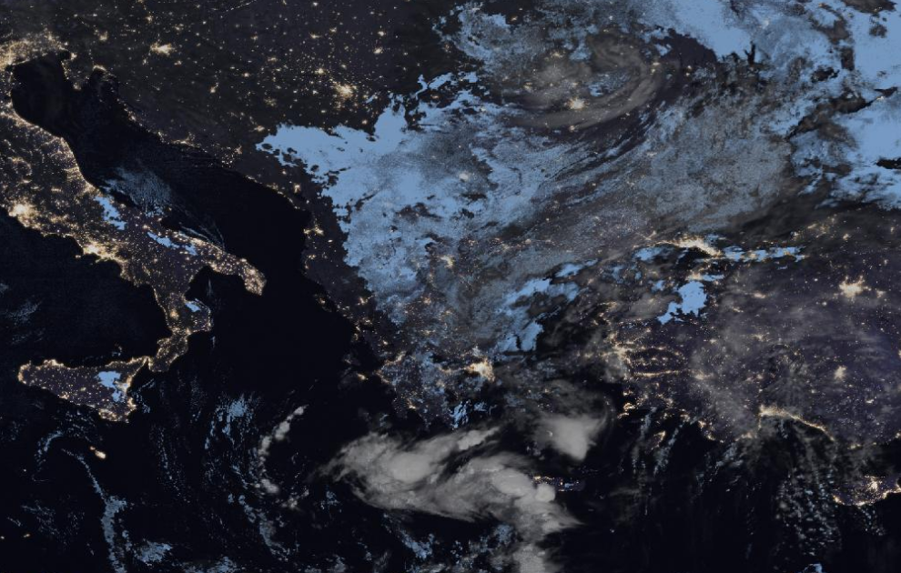 Τελευταία δορυφορική εικόνα νεφοκάλυψης