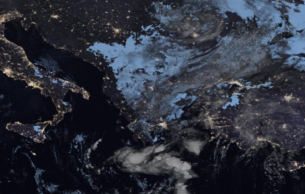 Τελευταία δορυφορική εικόνα νεφοκάλυψης