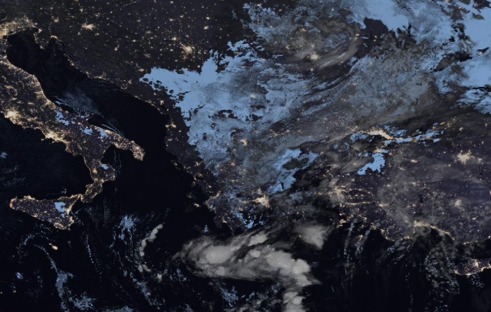 Τελευταία δορυφορική εικόνα νεφοκάλυψης