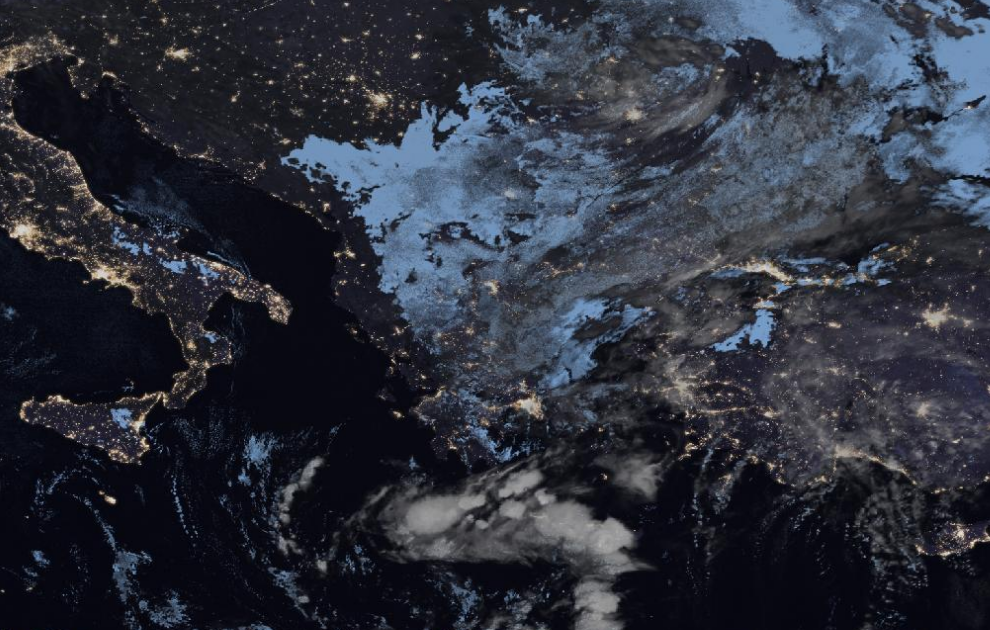 Τελευταία δορυφορική εικόνα νεφοκάλυψης