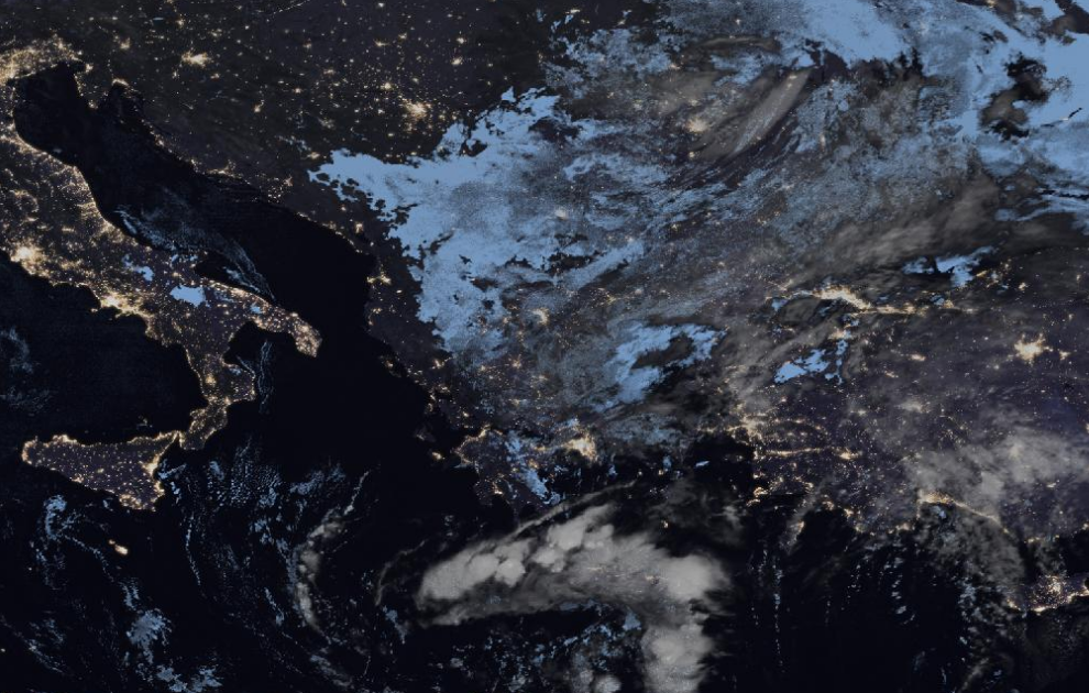 Τελευταία δορυφορική εικόνα νεφοκάλυψης