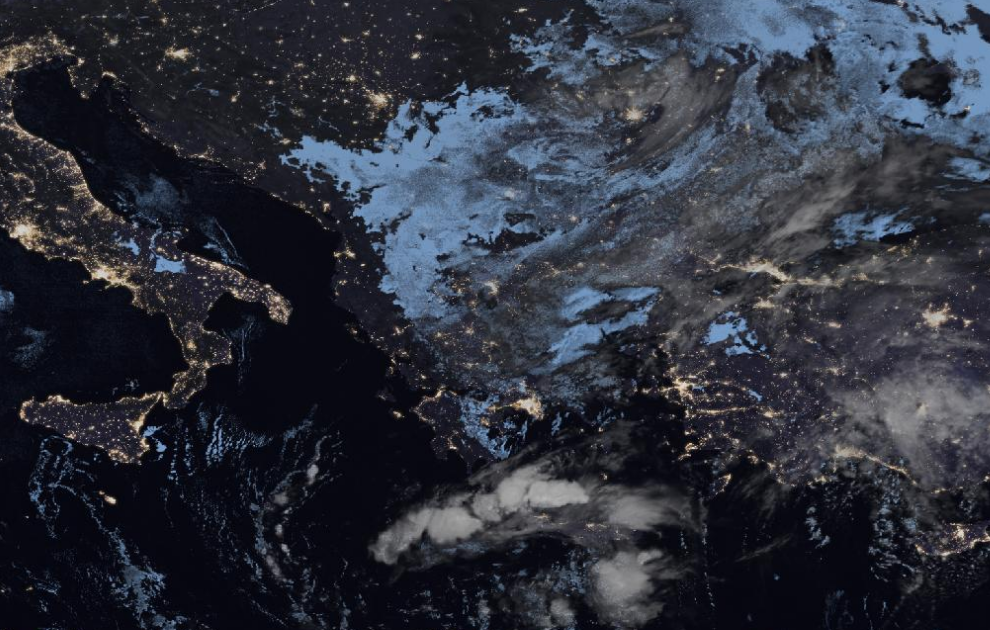 Τελευταία δορυφορική εικόνα νεφοκάλυψης