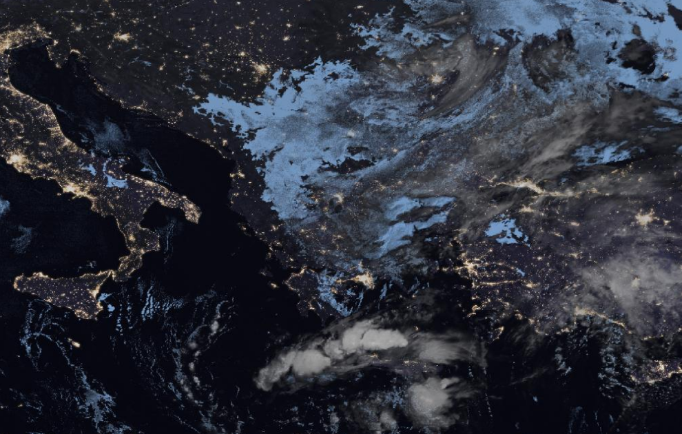 Τελευταία δορυφορική εικόνα νεφοκάλυψης