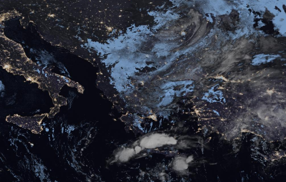 Τελευταία δορυφορική εικόνα νεφοκάλυψης