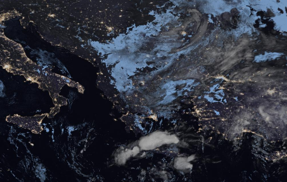 Τελευταία δορυφορική εικόνα νεφοκάλυψης