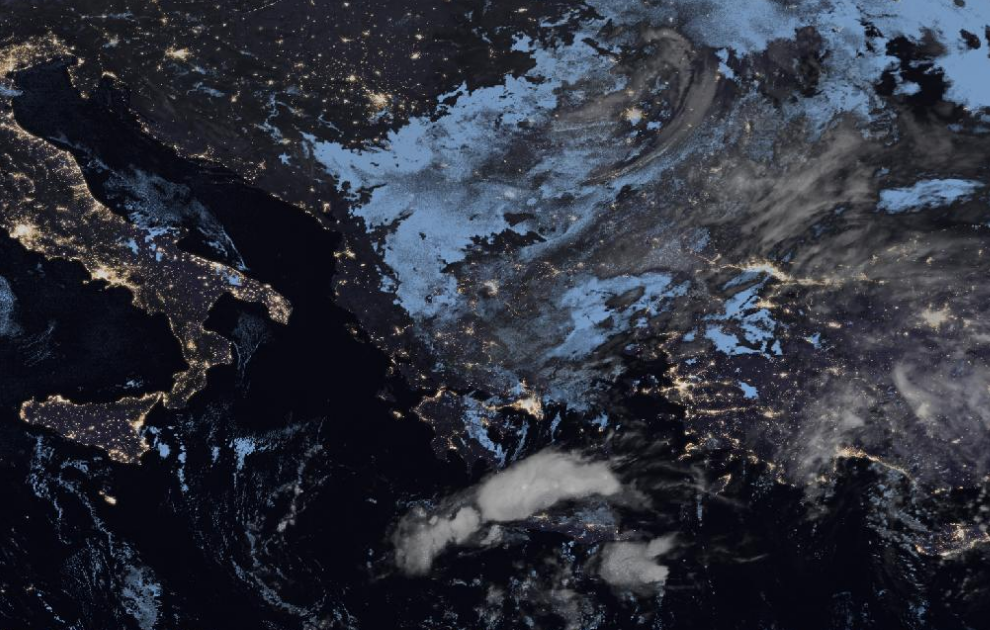 Τελευταία δορυφορική εικόνα νεφοκάλυψης