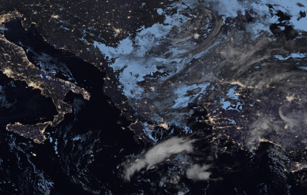 Τελευταία δορυφορική εικόνα νεφοκάλυψης