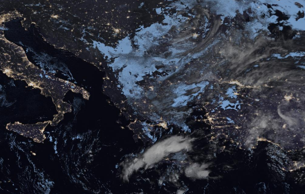 Τελευταία δορυφορική εικόνα νεφοκάλυψης