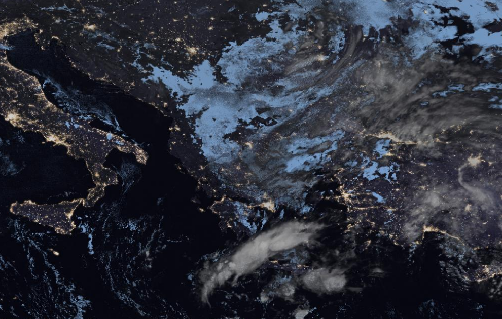 Τελευταία δορυφορική εικόνα νεφοκάλυψης