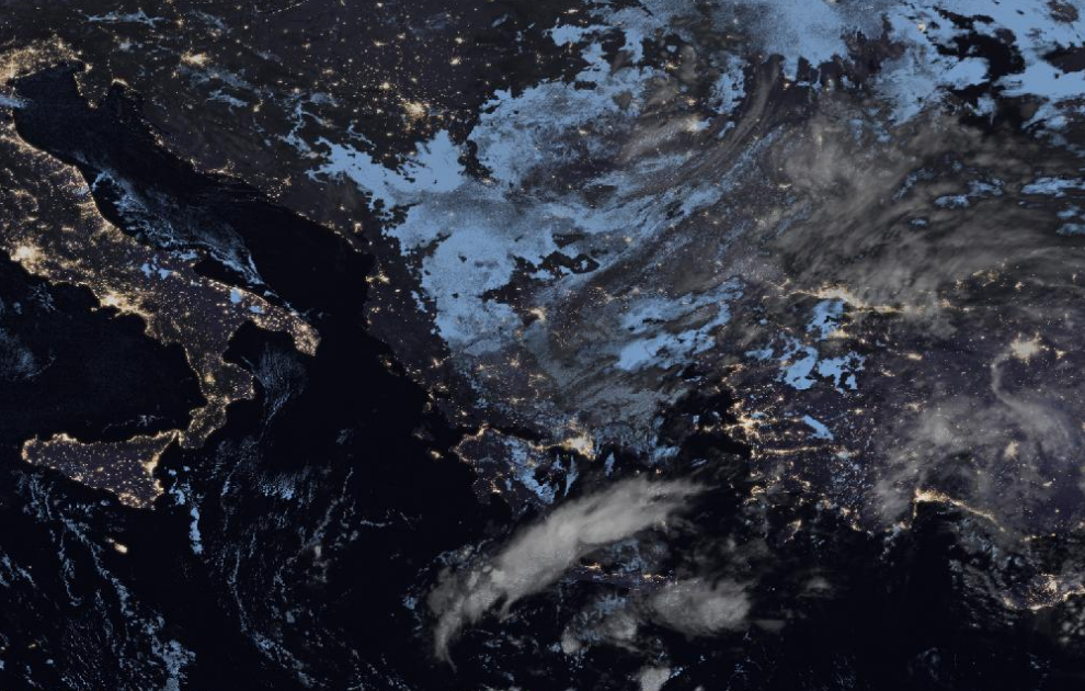 Τελευταία δορυφορική εικόνα νεφοκάλυψης