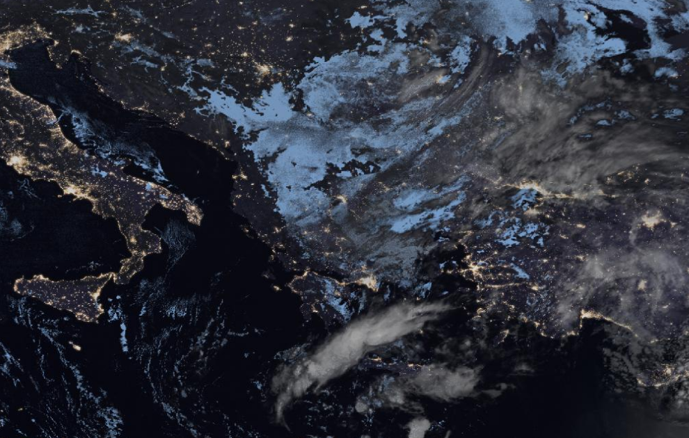 Τελευταία δορυφορική εικόνα νεφοκάλυψης