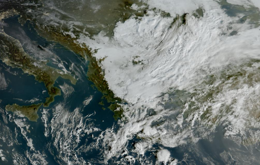 Τελευταία δορυφορική εικόνα νεφοκάλυψης